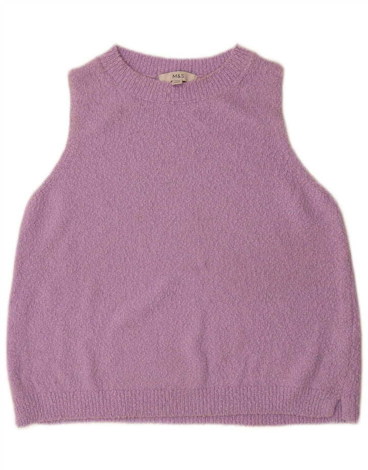 Tank top damski Marks & Spencer UK 14, średni fiolet, bawełna