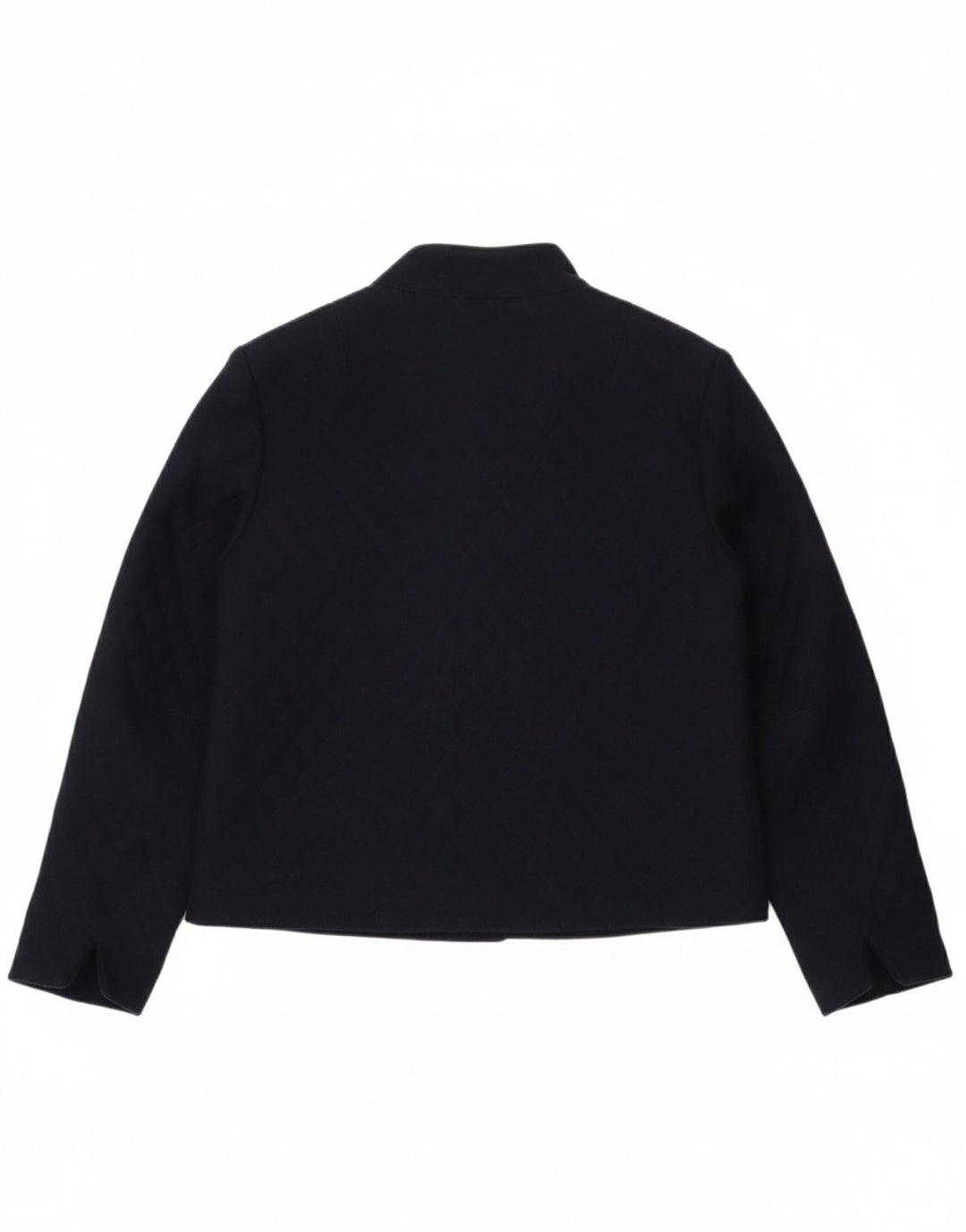 CLEMENTINO Womens 3 Button Quilted Blazer Jacket EU 38 Medium Navy Blue