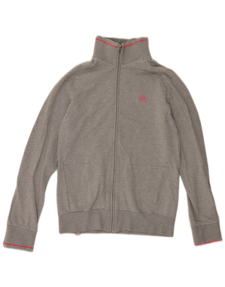 Damska kurtka dresowa Adidas UK 10, mała, szara bawełna
