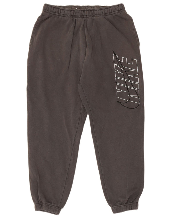 Męskie spodnie dresowe Nike Graphic, duże, szare, bawełniane