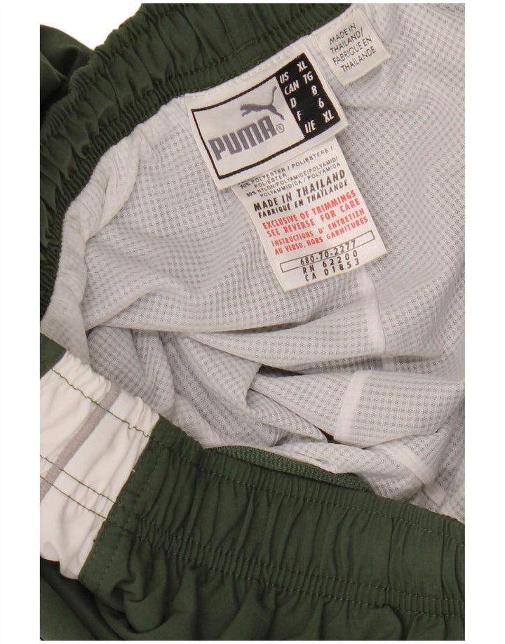 Męskie spodnie dresowe PUMA Joggers XL Khaki Nylon z blokami kolorów