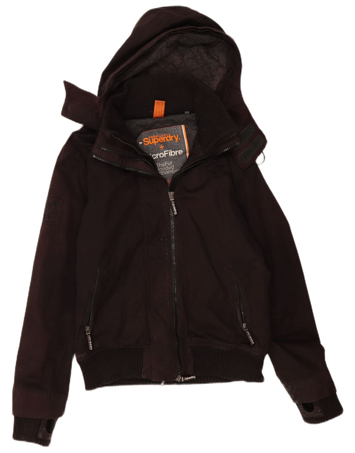 Męska kurtka bomber z kapturem Superdry The Windbomber UK 40, duża brązowa