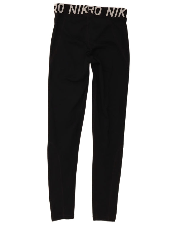 Damskie legginsy Nike Dri Fit Graphic UK 12, średni czarny poliester