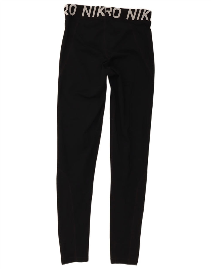 Damskie legginsy Nike Dri Fit Graphic UK 12, średni czarny poliester