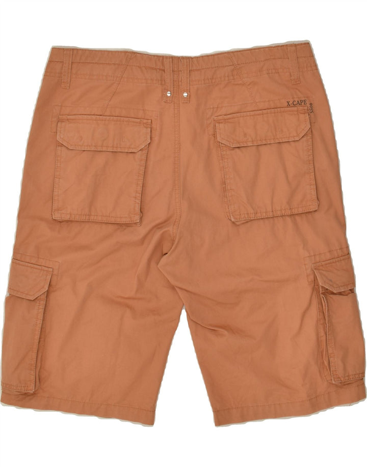 X-CAPE Mens Cargo Shorts IT 50 Large W36 Brown Cotton Vintage X-Cape and Second-Hand X-Cape from Messina Hembry 