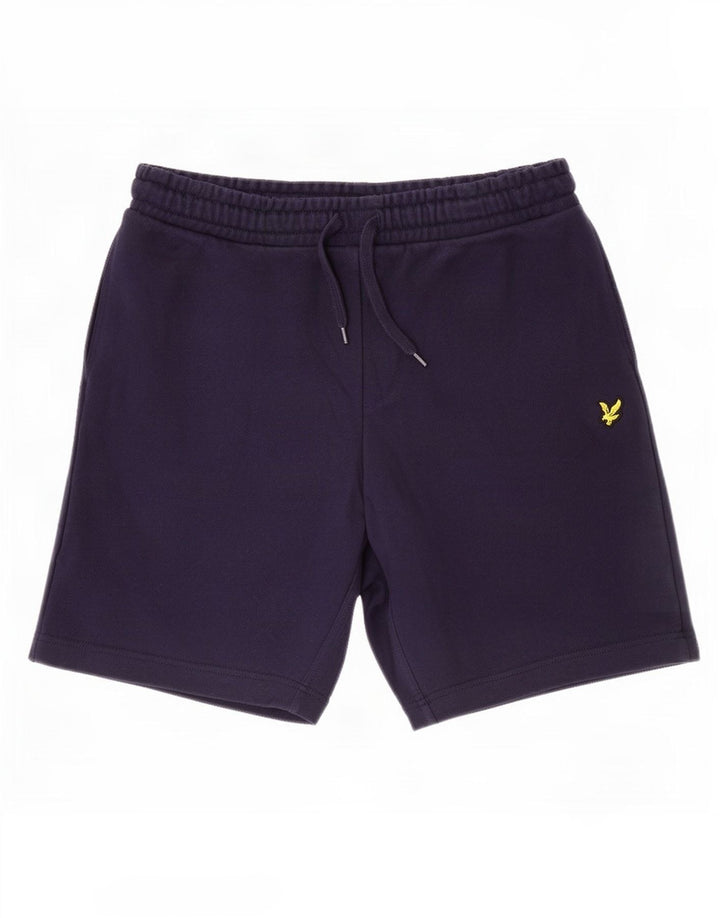 Męskie spodenki sportowe Lyle & Scott, średnie, granatowe, bawełniane
