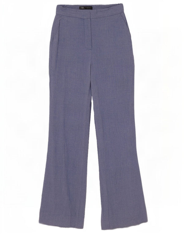 Spodnie damskie Zara Flare Chino XS W24 L31 Niebieskie