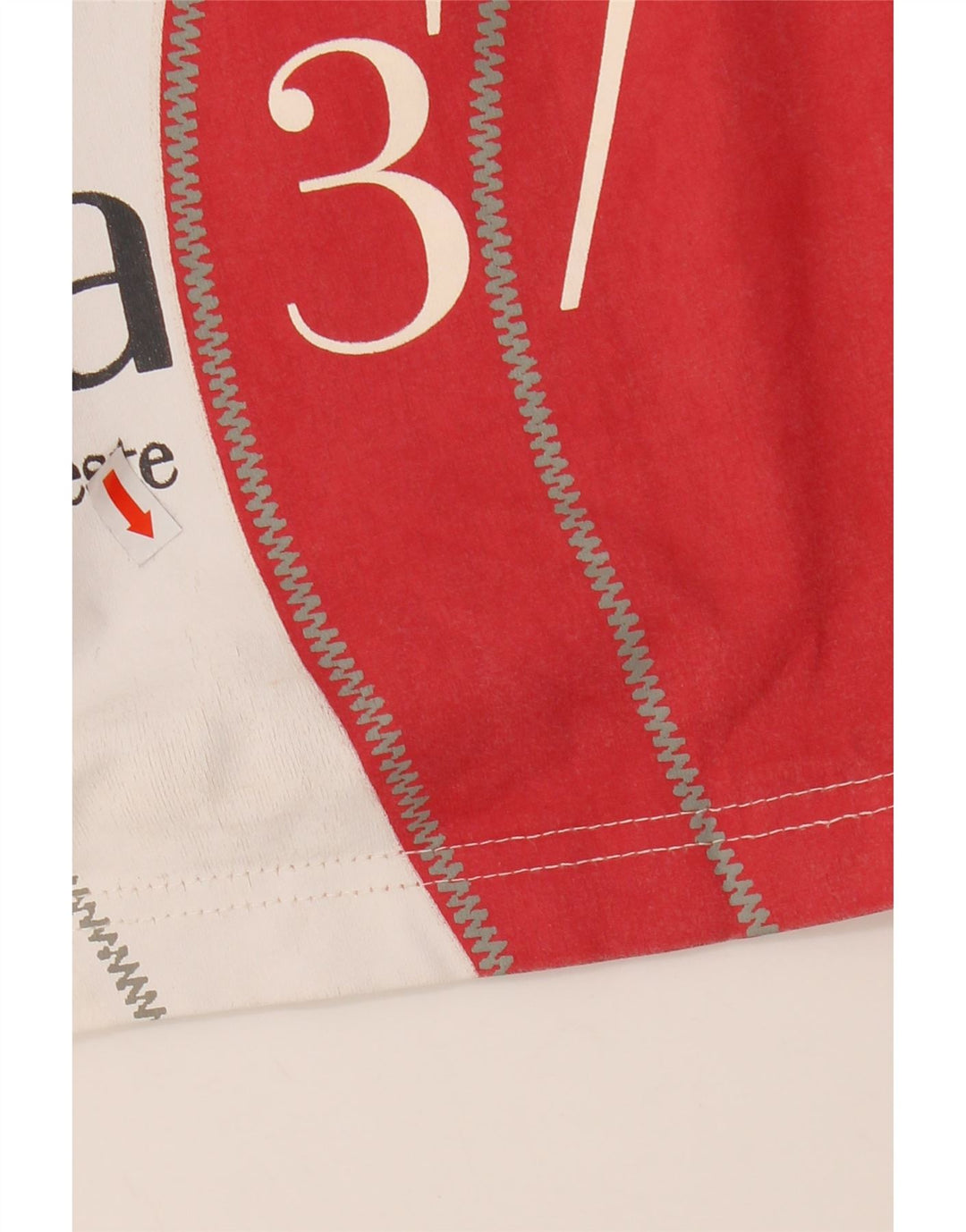 Męska koszulka MURPHY & NYE Barcolana z grafiką, średnia biała, z blokami kolorów