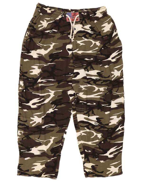 Męskie spodnie dresowe VINTAGE 2XL Zielony kamuflaż