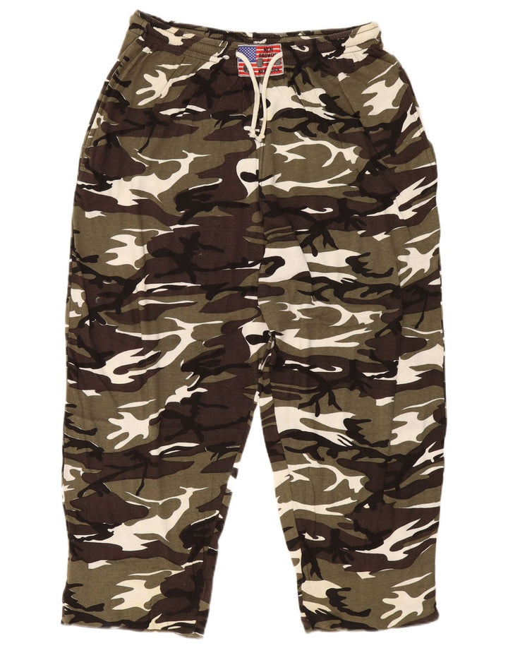 Męskie spodnie dresowe VINTAGE 2XL Zielony kamuflaż