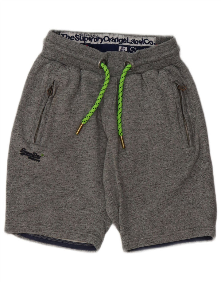 Męskie spodenki sportowe Superdry Slim Fit XS, szare nakrapiane