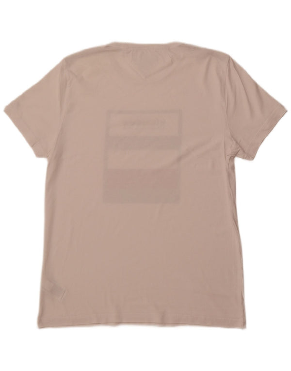 Męski T-shirt z grafiką TOMMY HILFIGER, duży, biały, bawełniany