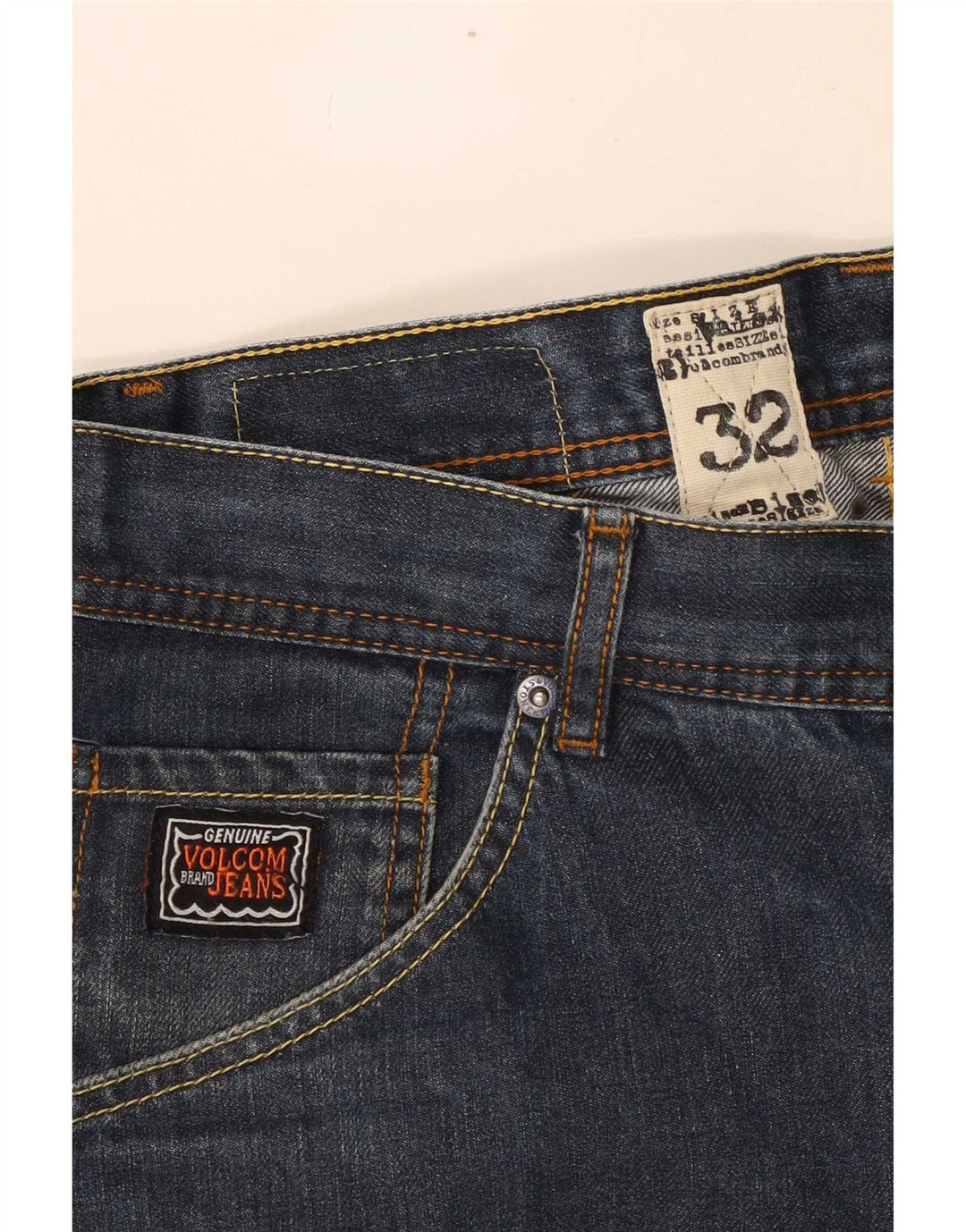 Męskie proste dżinsy Volcom W32 L31 granatowe bawełniane