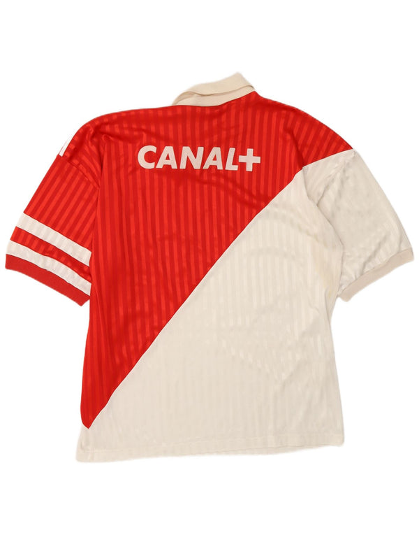Koszulka piłkarska Adidas Monaco Home 1990-1991, duża czerwona sportowa