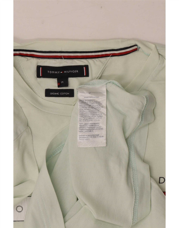 Męska koszulka z grafiką Tommy Hilfiger Top, średnia, zielona bawełna