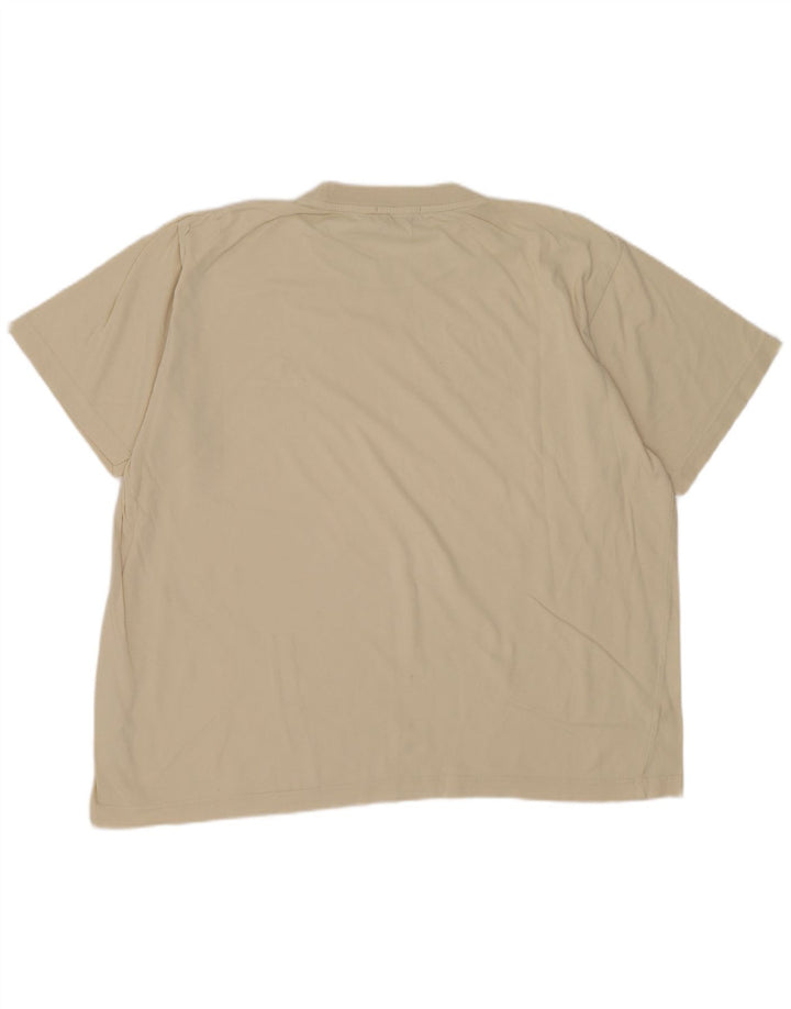 T-shirt męski Trussardi Top, mały, beżowy, bawełniany
