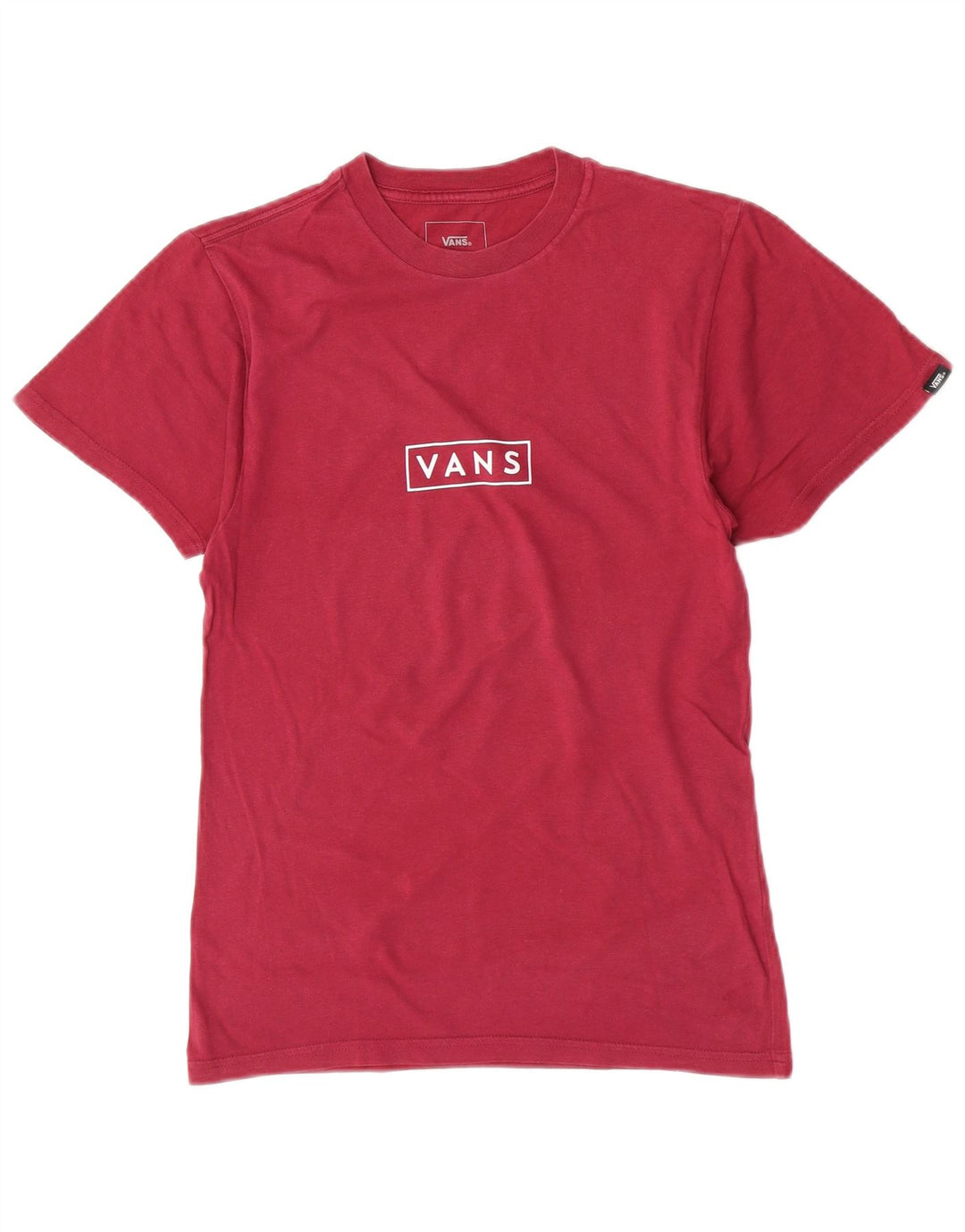 T-shirt męski Vans Custom Fit, top XS, czerwony, bawełniany