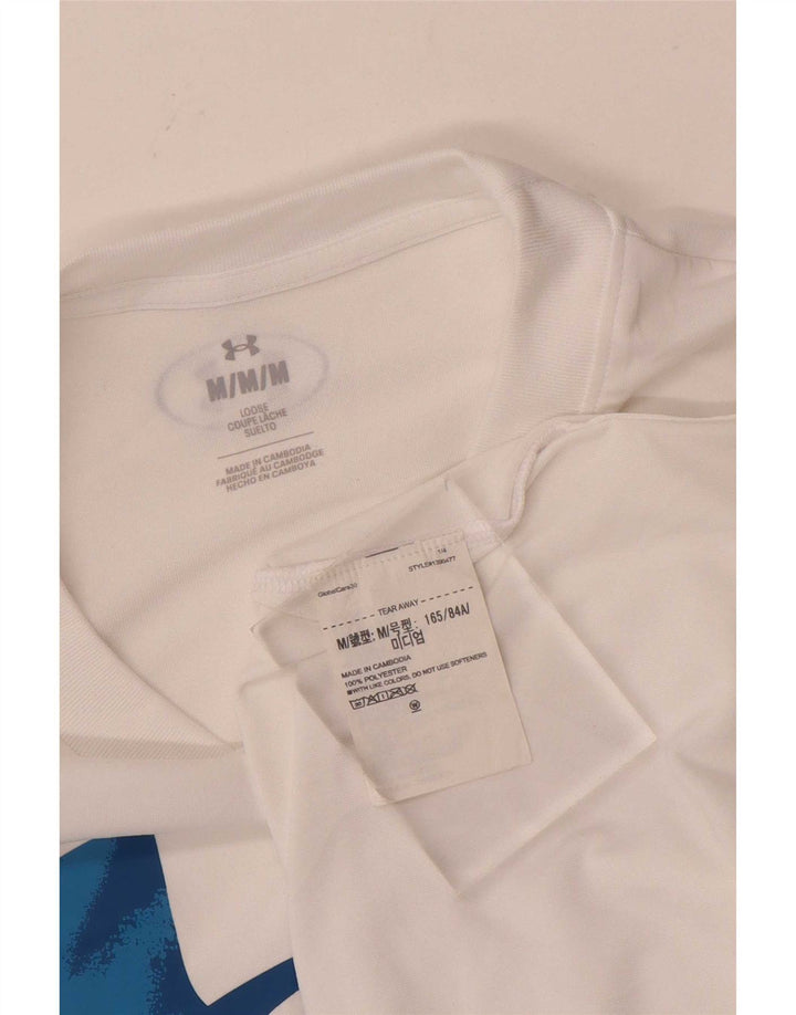Męski T-shirt z grafiką Under Armour, średni biały poliester