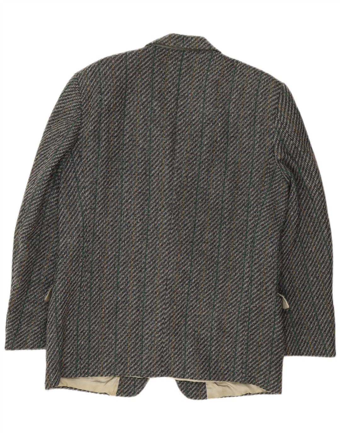 Męska marynarka zapinana na 2 guziki Facis IT 52 XL Szara wełna w jodełkę