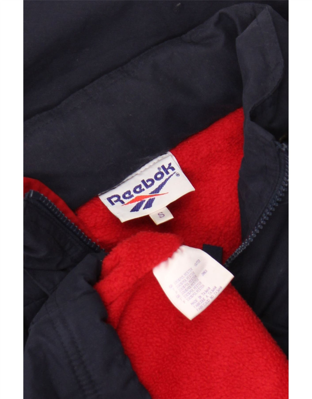 Męska kurtka Anorak z kapturem i grafiką, oversize Reebok UK 36, mała, granatowa