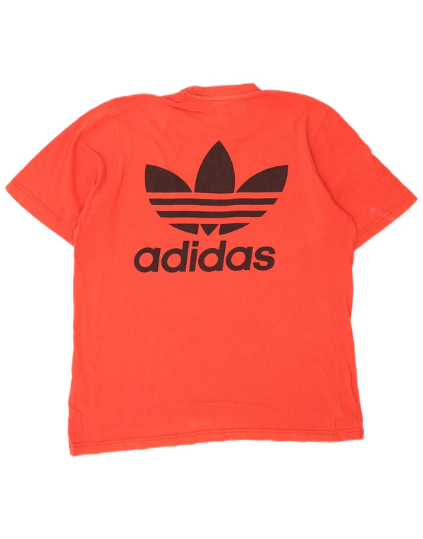 Adidas Mens Graphic T-Shirt Top Large Red Cotton