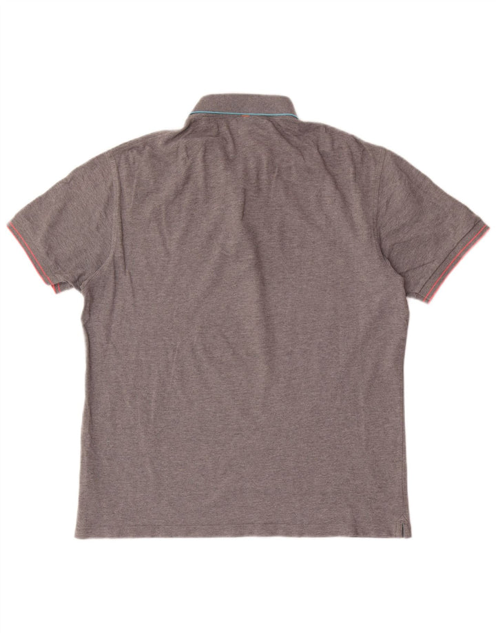 Męska koszulka polo SUN68 2XL, szara, bawełniana w paski