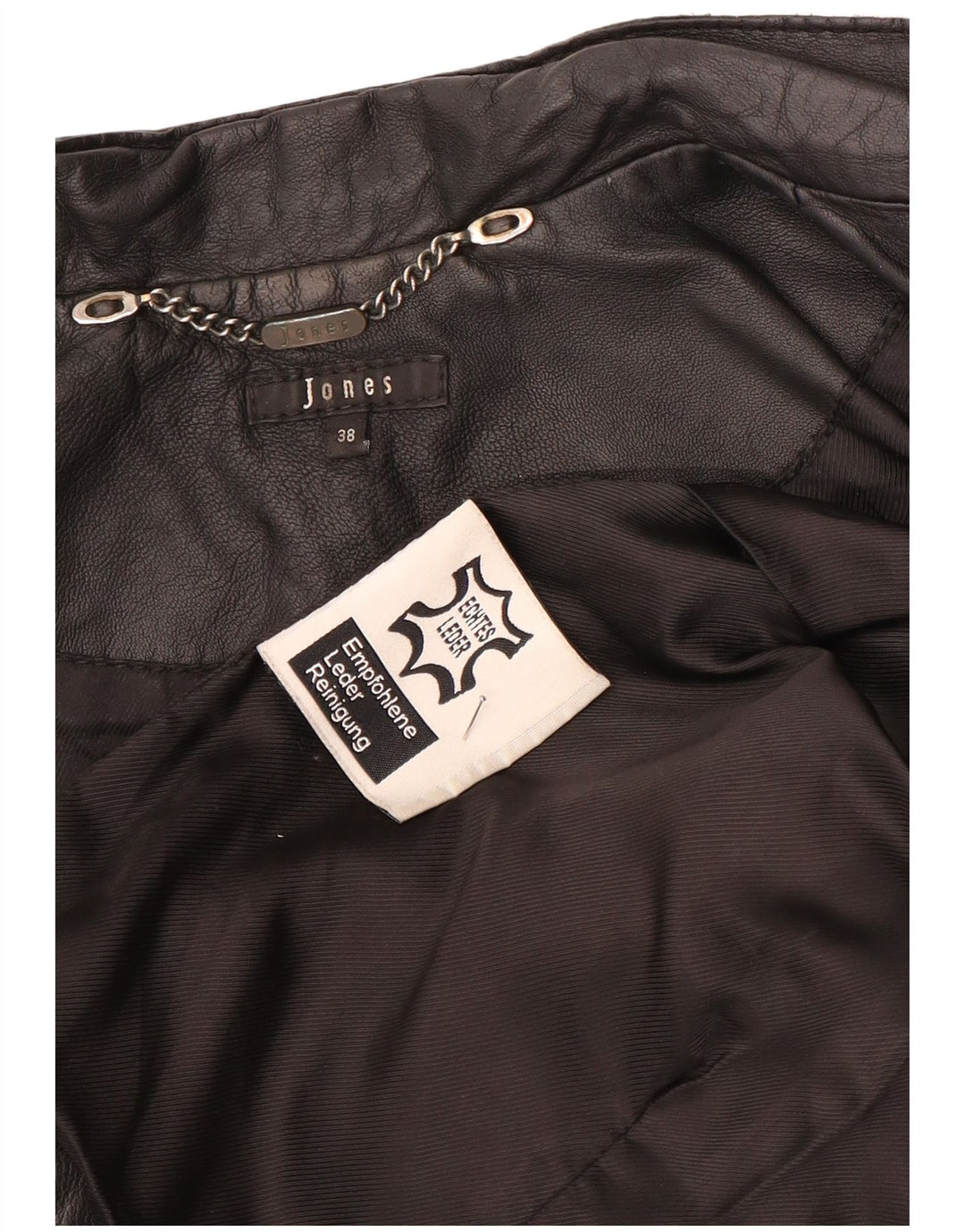 Damska kurtka motocyklowa Jones Crop Leather EU 38, średnia czarna skóra