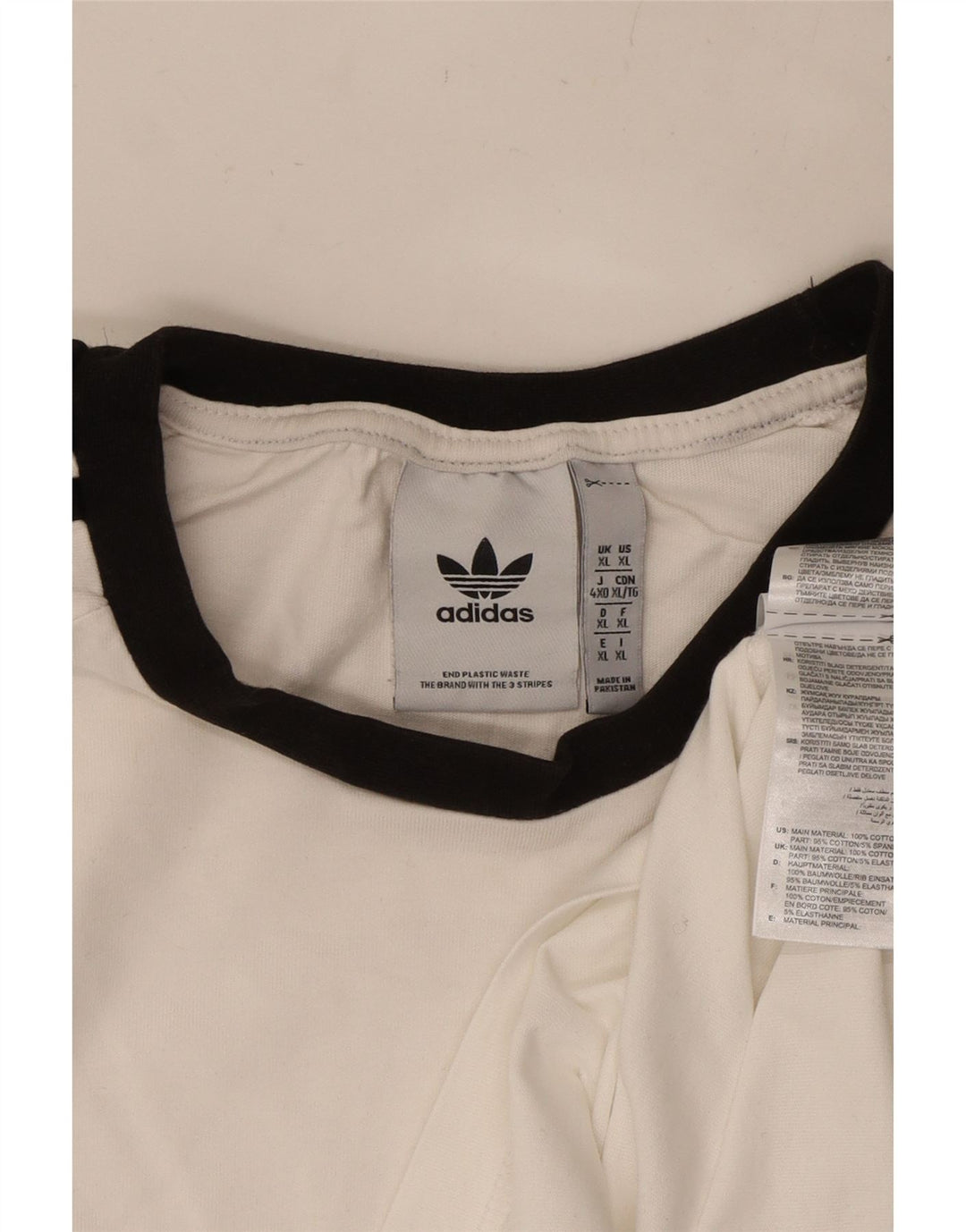 Męska koszulka ADIDAS z długim rękawem XL, biała, bawełniana