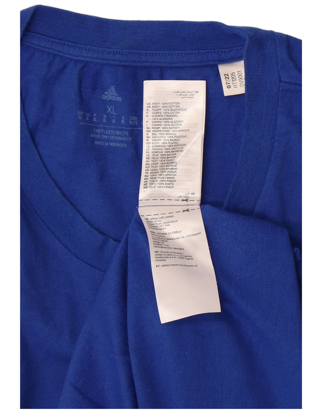 Męska koszulka z grafiką ADIDAS, XL, niebieska, bawełniana