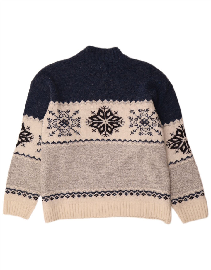 Męski sweter z golfem Campagnolo XL, wielokolorowy, wełniany Fair Isle