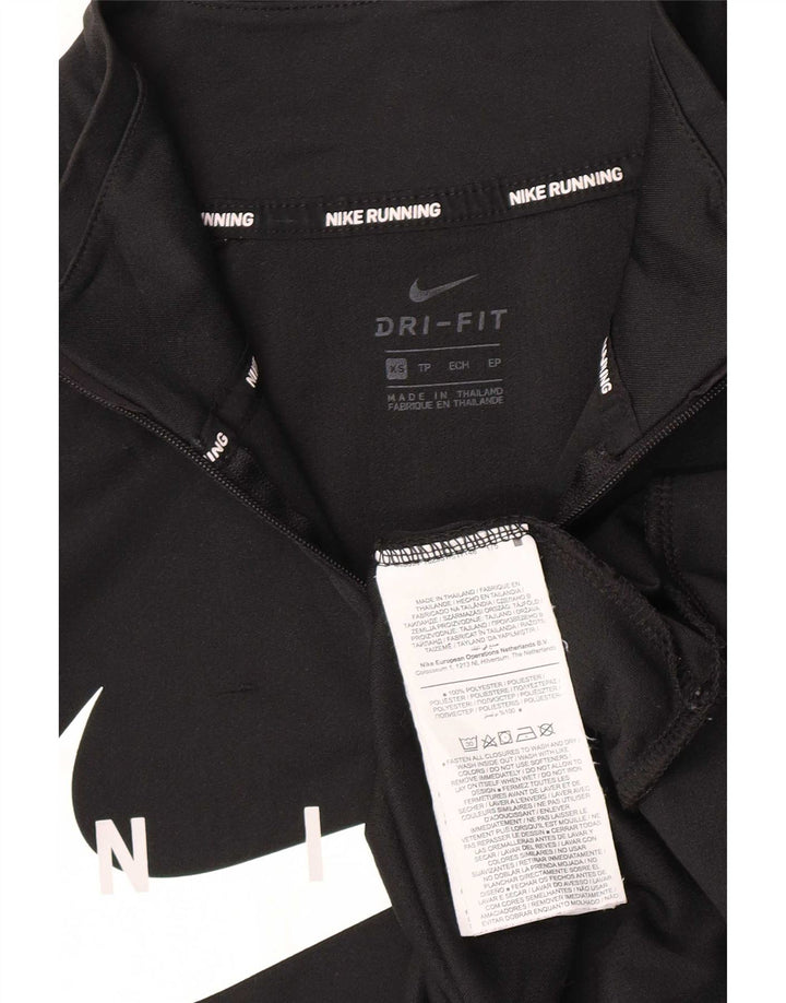 Męski dres Nike z zamkiem błyskawicznym i grafiką, bluza XS, czarny poliester