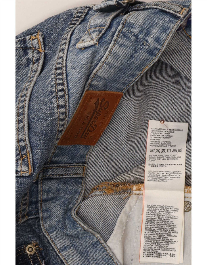 Damska spódnica dżinsowa Superdry W30 Średnioniebieska bawełna
