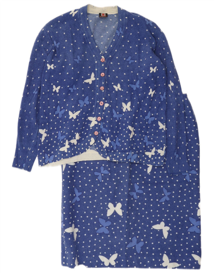 Dwuczęściowy zestaw spódnic damskich Heron UK 14 Medium W34 Blue Spotted Butterfly