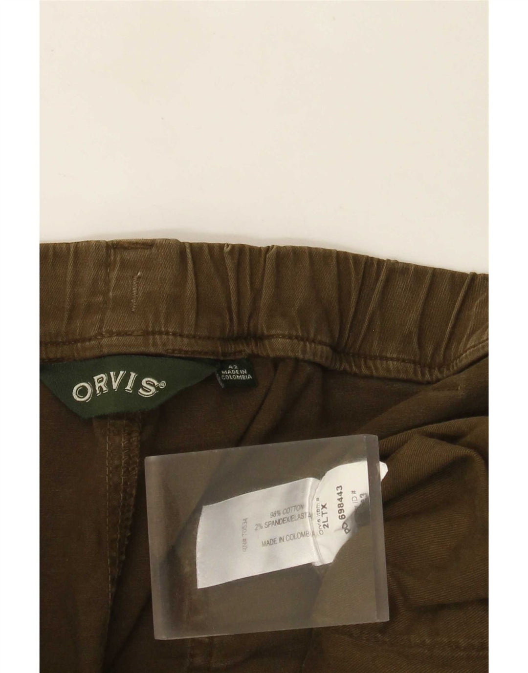 Męskie spodenki cargo Orvis W42 2XL, bawełna khaki