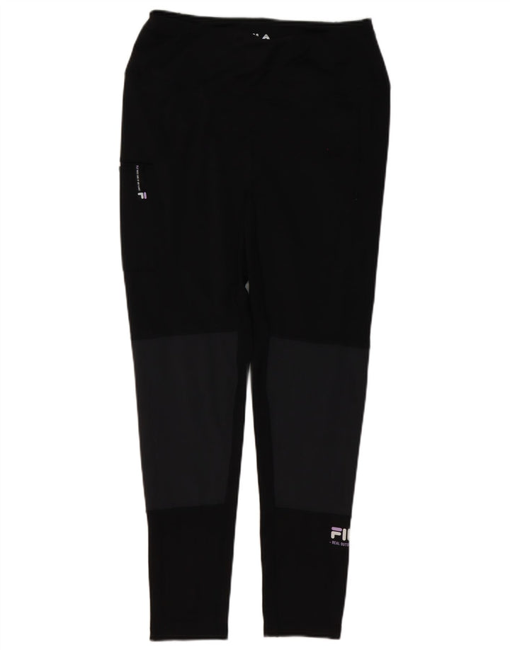 Legginsy Damskie Fila UK 12 Średni Czarny
