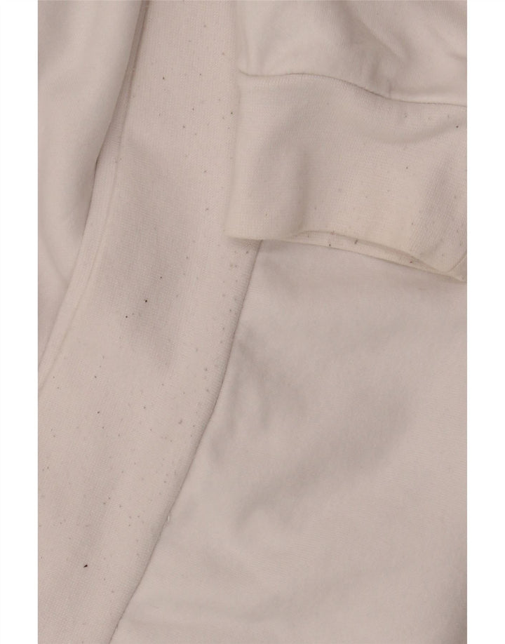 Męski sweter z kapturem i grafiką KAPPA, duży, biały, bawełniany