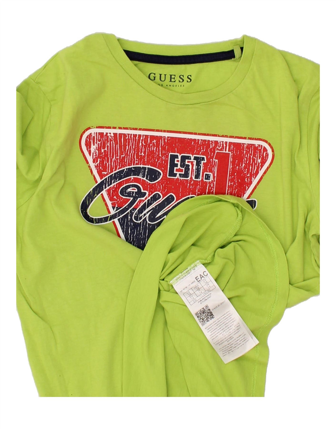 GUESS Boys Graphic Top Long Sleeve 13-14 Years Green Cotton Vintage Guess and Second-Hand Guess from Messina Hembry 