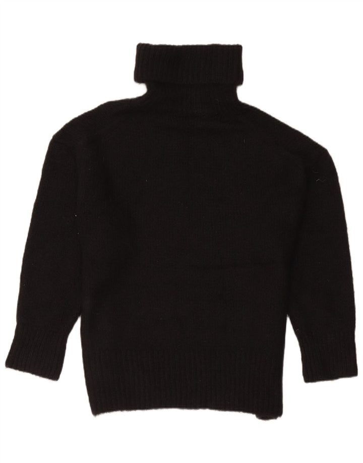 Damski sweter oversize Zara z wywijanym dekoltem UK 14, średni czarny akryl