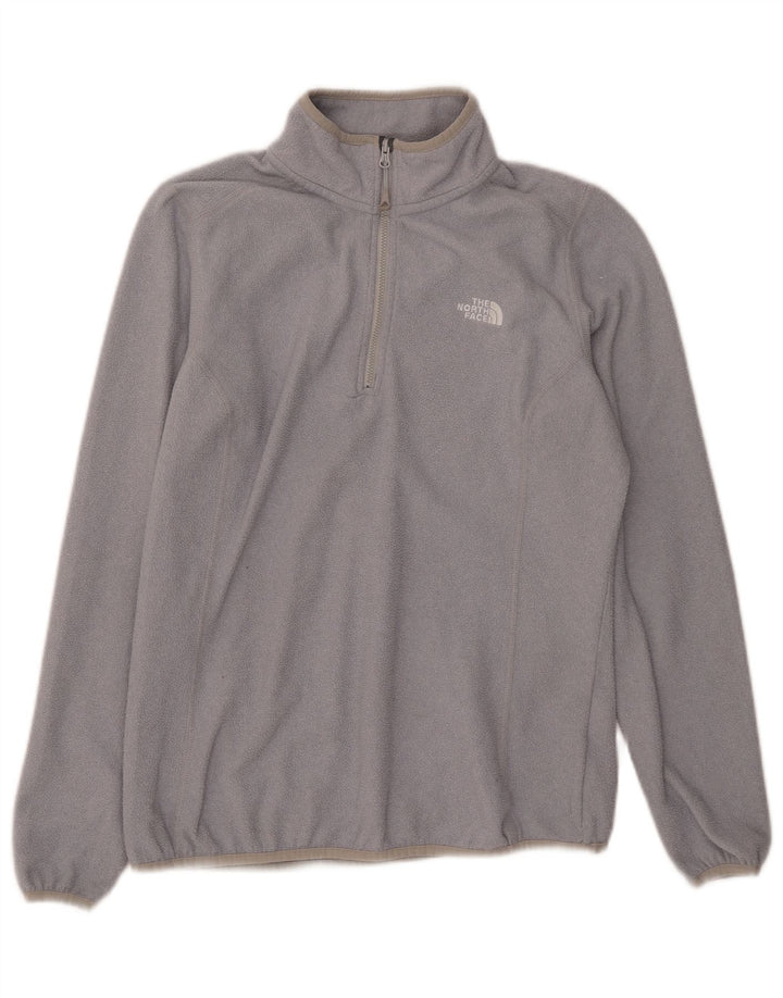 Damski sweter polarowy The North Face z zamkiem błyskawicznym, UK 14, duży, szary poliester
