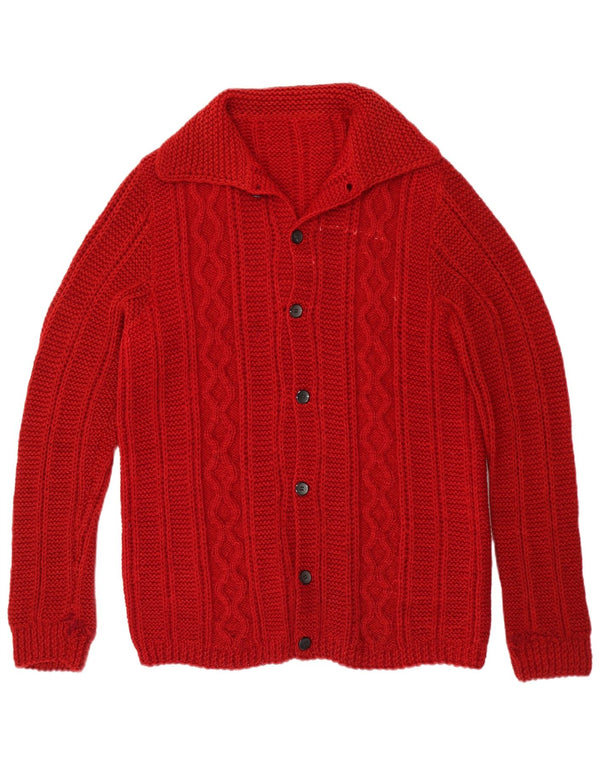 Sweter męski w stylu vintage, średni burgund