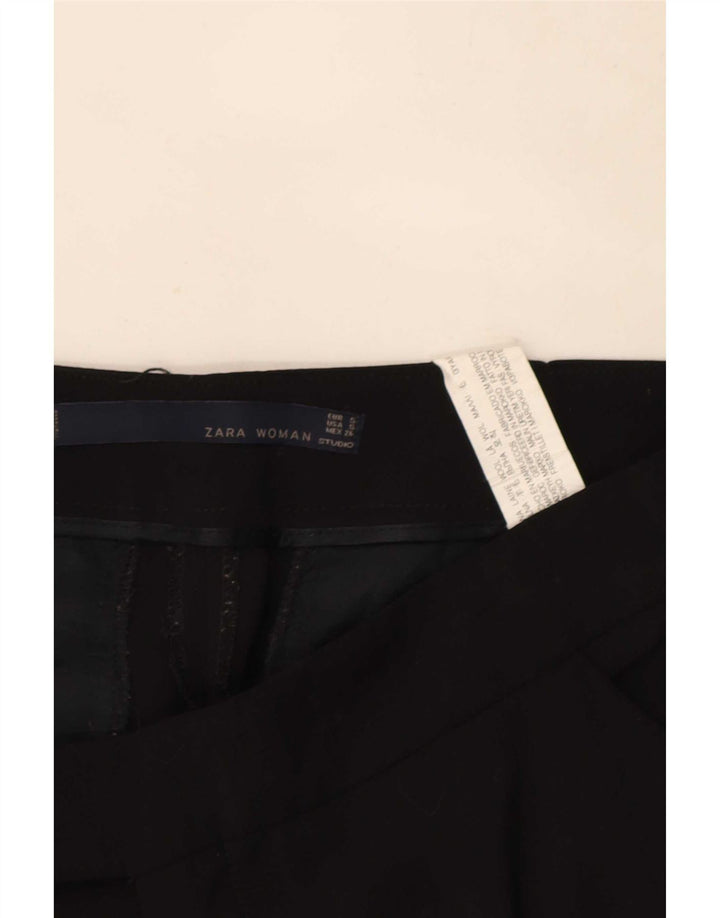 Proste spodnie garniturowe Zara, małe, W26 L26, czarne, wełniane