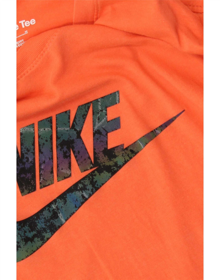 Męski T-shirt Nike z grafiką, średni pomarańczowy, bawełniany