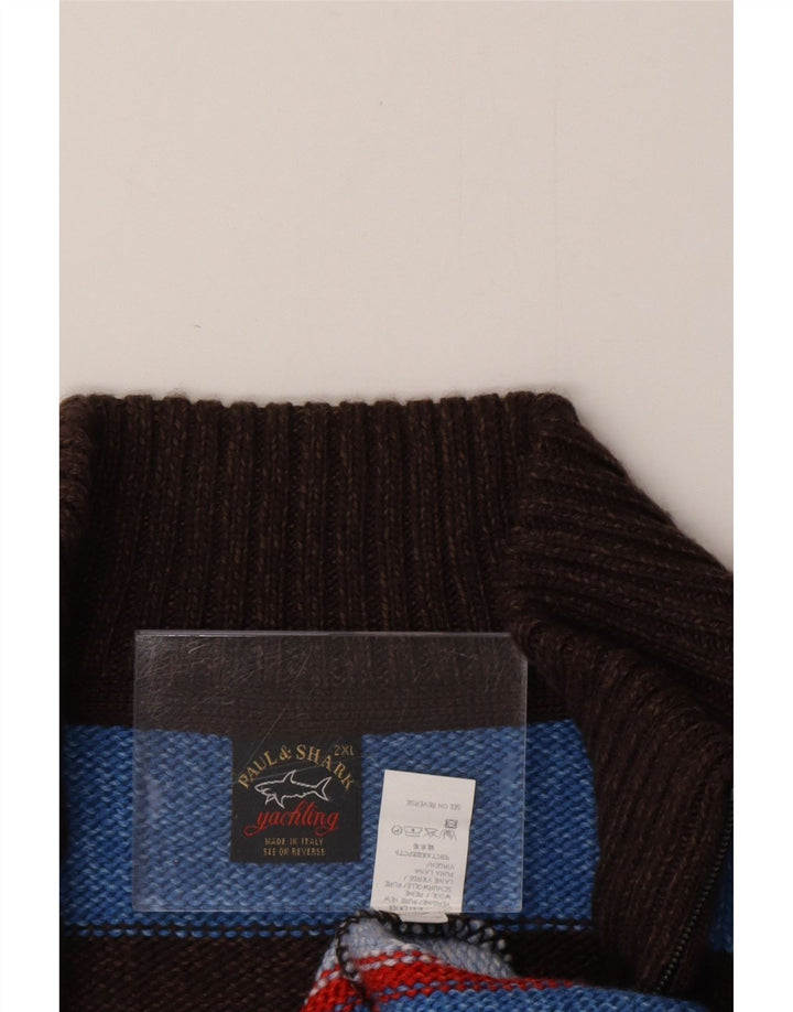 Męski sweter żeglarski PAUL & SHARK z zamkiem błyskawicznym 2XL, wielokolorowy