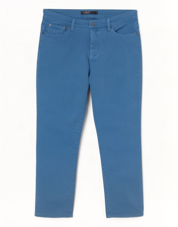 Damskie jeansy Ralph Lauren o krótkim kroju US 12, duże, W34 L25, niebieska bawełna