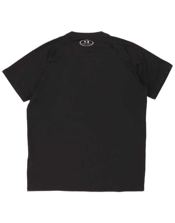 Męski T-shirt UNDER ARMOUR Heat Gear, mały, czarny, poliestrowy