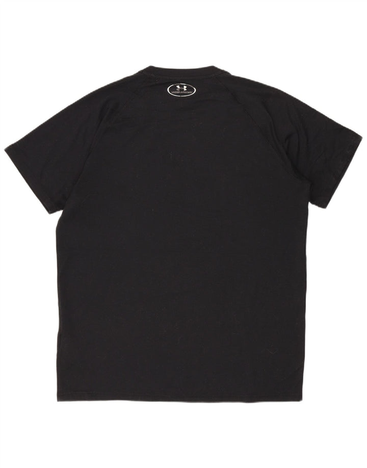 Męski T-shirt UNDER ARMOUR Heat Gear, mały, czarny, poliestrowy