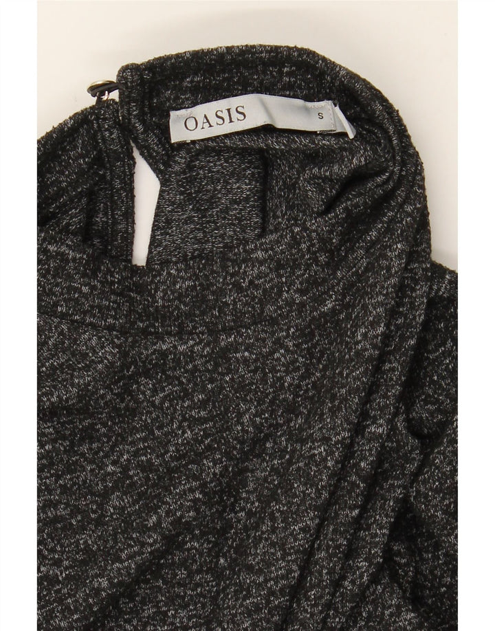 OASIS Womens Long Sleeve Jumper Dress UK 10 Small Grey Polyester Vintage Oasis and Second-Hand Oasis from Messina Hembry 