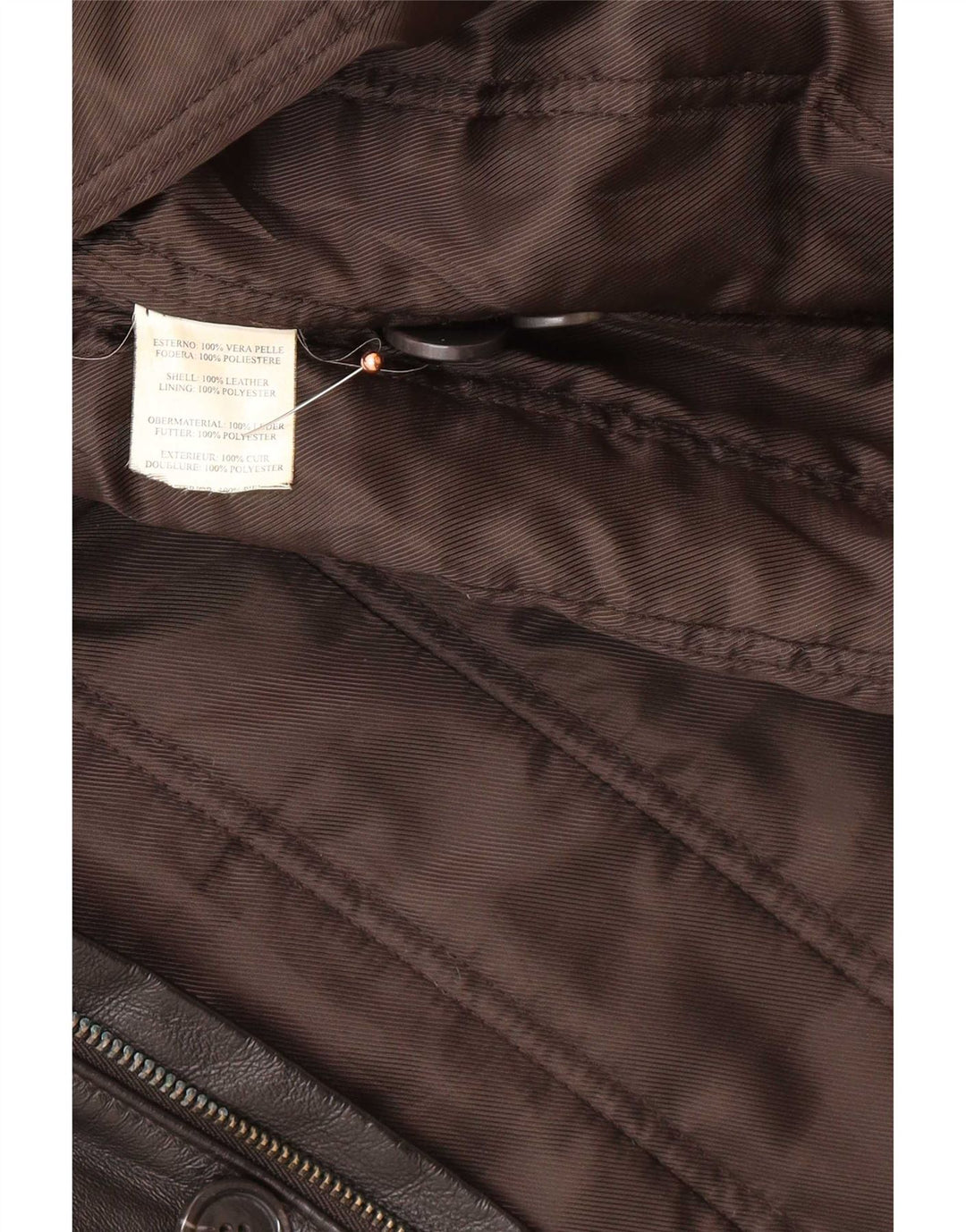 Vintage męski płaszcz skórzany IT 58 3XL czarny