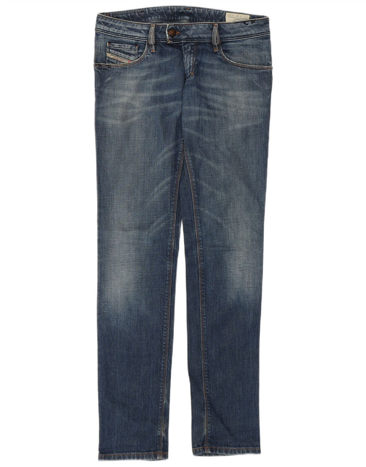 Diesel Damskie Nevy Slim Jeans W27 L32 Niebieskie bawełniane