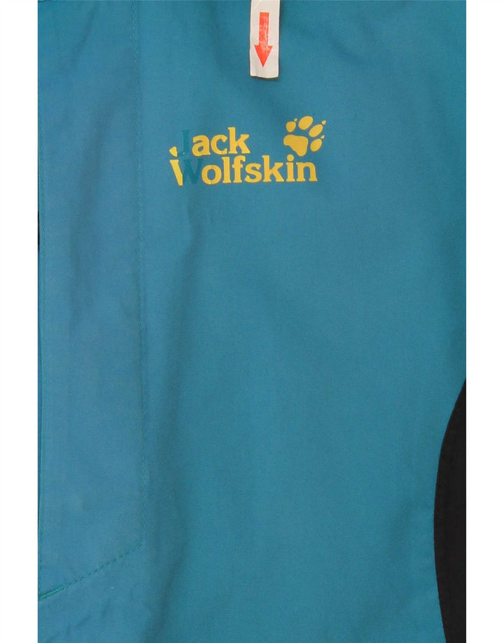 Męska kurtka przeciwdeszczowa Jack Wolfskin UK 44/46 XL Niebieski poliamid z blokami kolorów